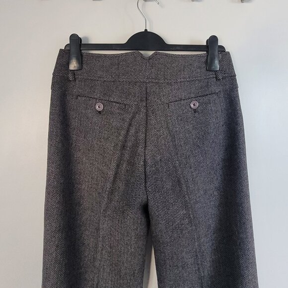 Grey lined wool pants - cuffed - Picture 3 of 9